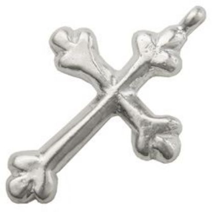 Picture of Sterling Silver Machine Cast Looped Cross CR11, 38x25mm