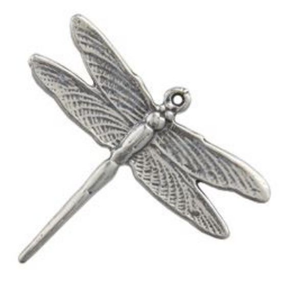 Picture of Sterling Silver Machine Cast Dragonfly Charm 21x24mm