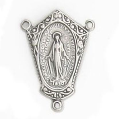 Picture of Machine Cast Sterling Silver Rosary Centerpiece, 10x20mm