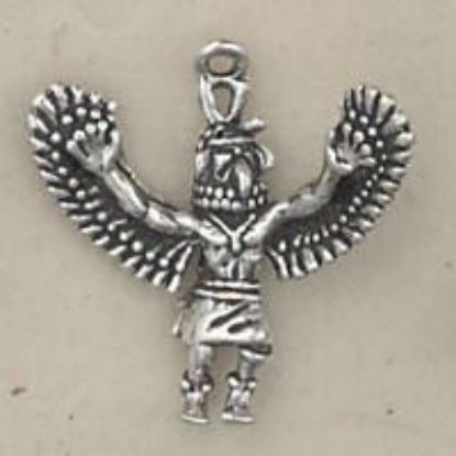 Picture of Sterling Silver Eagle Dancer Kachina With Wings Out Machine Cast 21x23mm