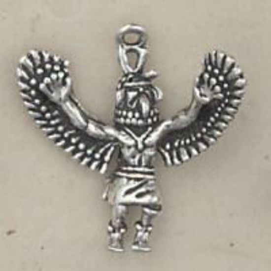 Picture of Sterling Silver Eagle Dancer Kachina With Wings Out Machine Cast 21x23mm