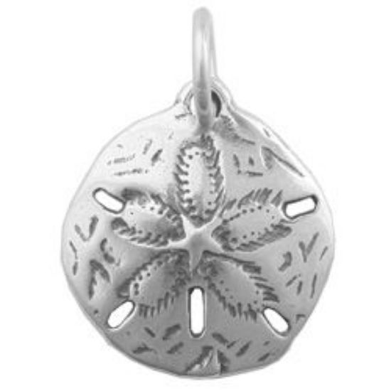 Picture of Sterling Silver Sand Dollar Charm 22.5x16mm Machine Cast