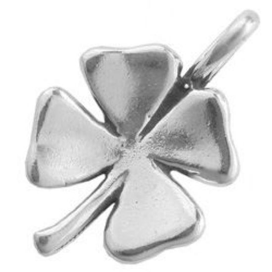 Picture of Sterling Silver 4 Leaf Clover Charm 18x12mm