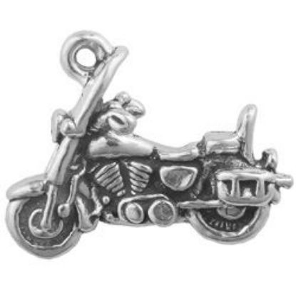 Picture of Sterling Silver Motorcycle Charm 15.5x20mm