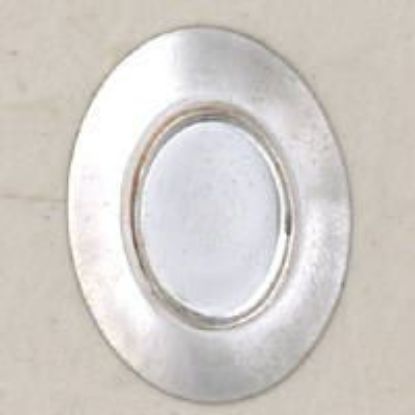 Picture of Sterling Silver Oval Plain Disc With Bezel Cup 10mm x 14mm