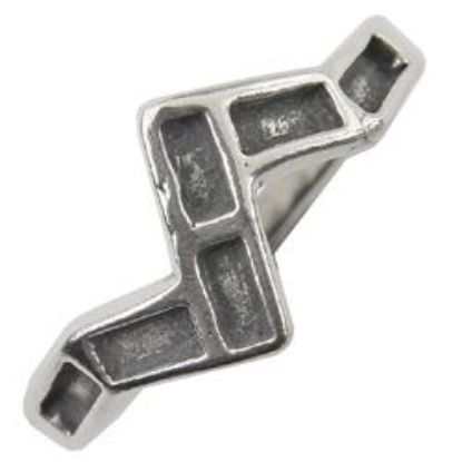 Picture of Sterling Silver Machine Cast 6 Inlay Ring, 1x3mm Sections