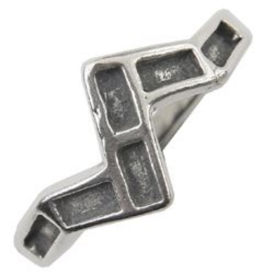 Picture of Sterling Silver Machine Cast 6 Inlay Ring, 1x3mm Sections
