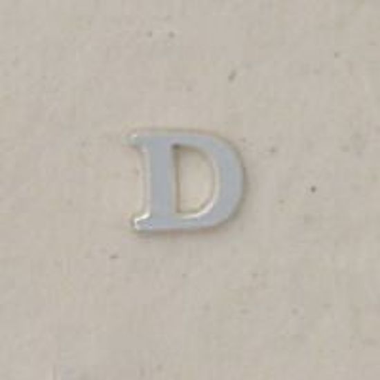 Picture of Sterling Silver Roman Letter "D" - 1/4 Inch, 24ga