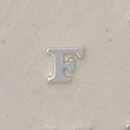 Picture of Sterling Silver Roman Letter "F" - 1/4 Inch, 24ga