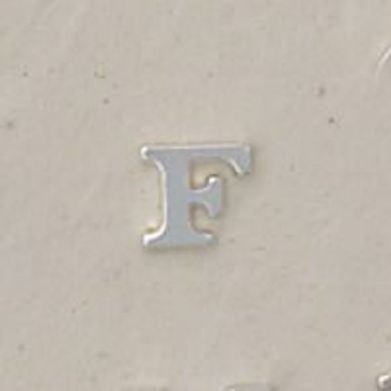 Picture of Sterling Silver Roman Letter "F" - 1/4 Inch, 24ga