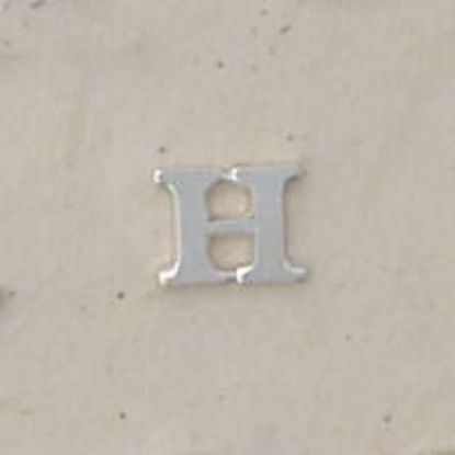 Picture of Sterling Silver Roman Letter "H" - 1/4 Inch, 24ga