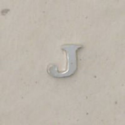 Picture of Sterling Silver Roman Letter "J" - 1/4 Inch, 24ga