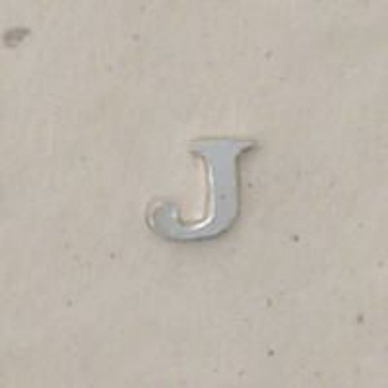 Picture of Sterling Silver Roman Letter "J" - 1/4 Inch, 24ga