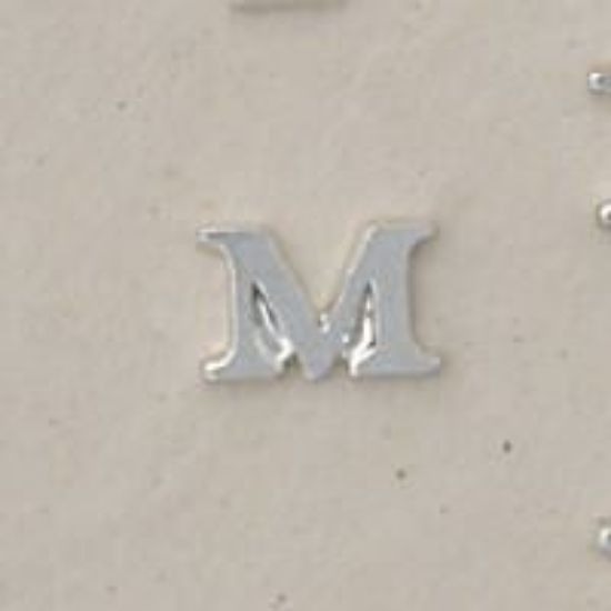 Picture of Sterling Silver Roman Letter "M" - 1/4 Inch, 24ga