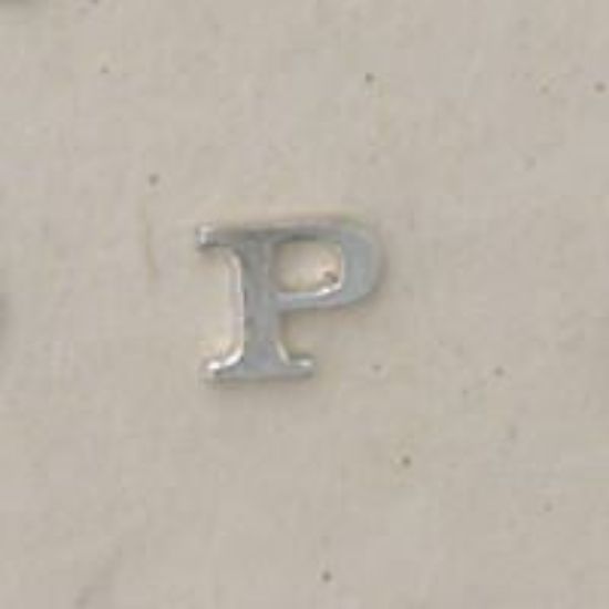 Picture of Sterling Silver Roman Letter "P" - 1/4 Inch, 24ga