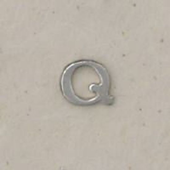 Picture of Sterling Silver Roman Letter "Q" - 1/4 Inch, 24ga