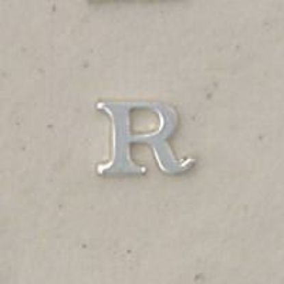 Picture of Sterling Silver Roman Letter "R" - 1/4 Inch, 24ga