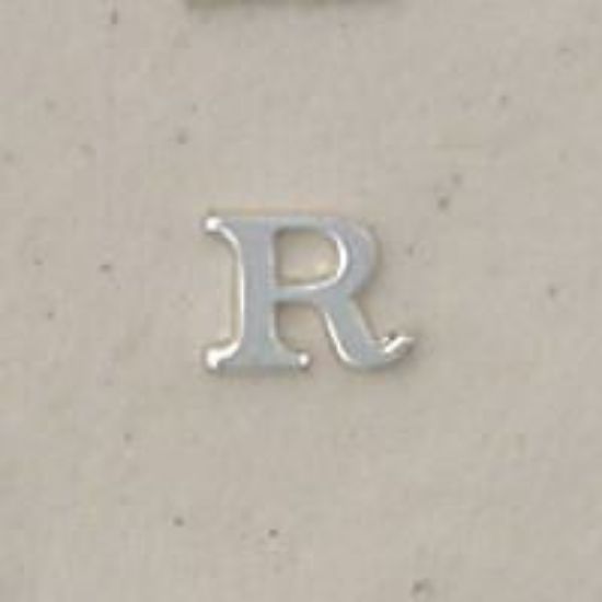 Picture of Sterling Silver Roman Letter "R" - 1/4 Inch, 24ga