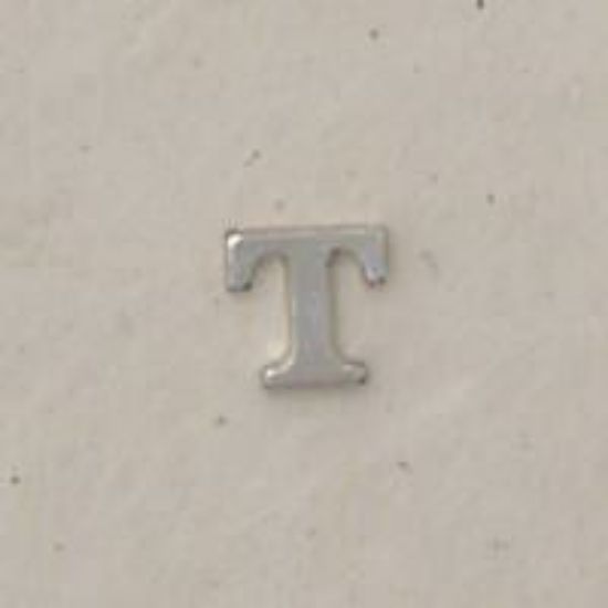 Picture of Sterling Silver Roman Letter "T" - 1/4 Inch, 24ga