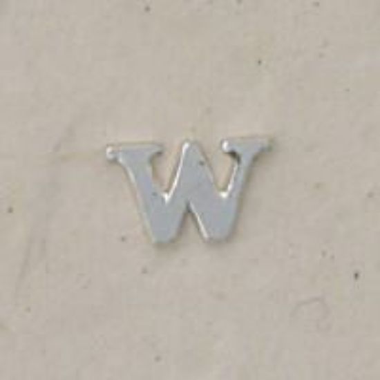 Picture of Sterling Silver Roman Letter "W" - 1/4 Inch, 24ga