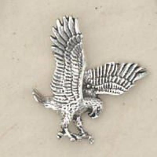 Picture of Sterling Silver Machine Cast Extra Small 3 Dimensional Eagle #22 18x16mm