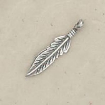 Picture of Sterling Silver Left Feather Machine Cast #2 Small 23.5x5.5mm