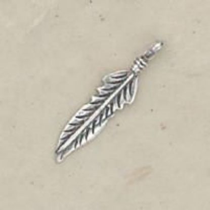 Picture of Sterling Silver Right Feather Machine Cast #2 Small 23.5x5.5mm
