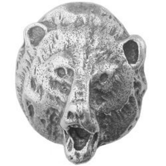 Picture of Sterling Silver Machine Cast 3 Dimensional Bear Head 17x21mm