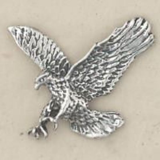 Picture of Sterling Silver Machine Cast Medium 3 Dimensional Eagle, 35x38mm
