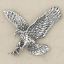 Picture of Sterling Silver Machine Cast Medium 3 Dimensional Eagle, 35x38mm