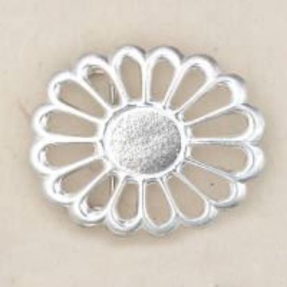 Picture of Sterling Silver Sand Cast Buckle #1, 60x72mm Oval.