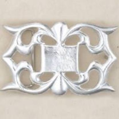 Picture of Sterling Silver Sand Cast Buckle #3, 54x86 Rectangle.