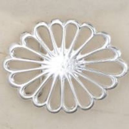 Picture of Sterling Silver Sand Cast Buckle #4, 66x88mm Oval.
