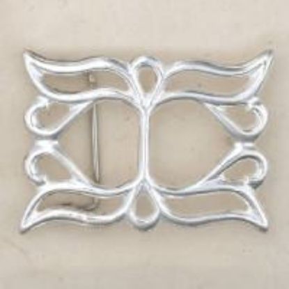 Picture of Sterling Silver Sand Cast Buckle #7, 56x76mm Rectangle.
