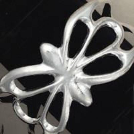 Picture of Sterling Silver Sand Cast Bracelet #1, 1-1/2" Width, 5-1/2" Length.