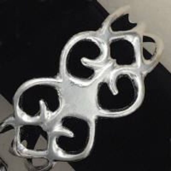 Picture of Sterling Silver Sand Cast Bracelet #3, 1-1/2" Width, 5-1/2" Length.