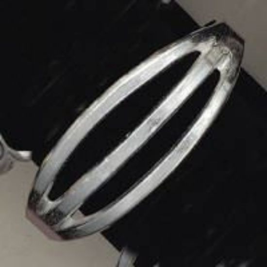 Picture of Sterling Silver Sand Cast Bracelet #5, 7/8" Width, 5-3/8" Length.