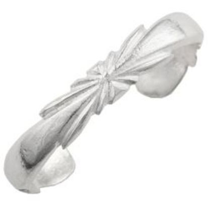 Picture of Sterling Silver Sand Cast Bracelet #10, 1/2" Width, 5-1/4" Length.