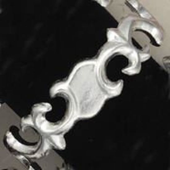 Picture of Sterling Silver Sand Cast Bracelet #12, 5/8" Width, 5-1/4" Length.