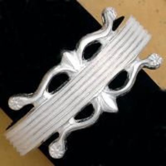 Picture of Sterling Silver Sand Cast Bracelet #18, 1-3/16" Width, 5-3/4" Length.