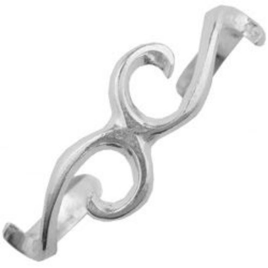 Picture of Sterling Silver "Carolynn" Sandcast Bracelet, 5/8" Width, 5-1/4" Length.