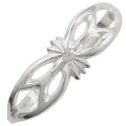 Picture of Sterling Silver "Valerie" Sandcast Bracelet, 5/8" Width, 5-5/8" Length.