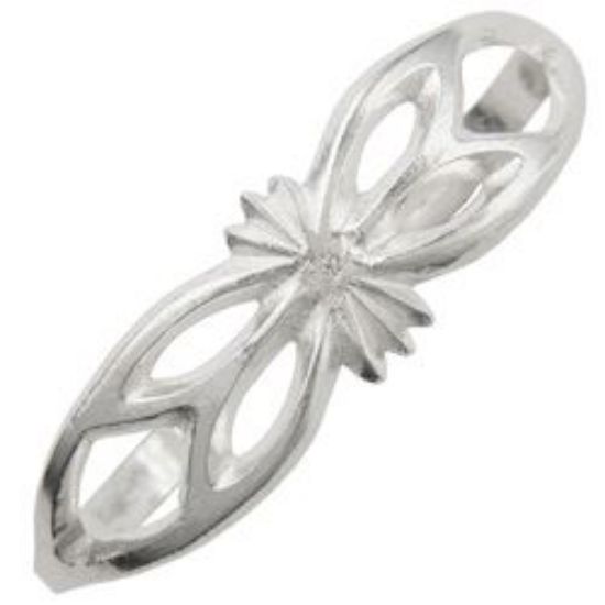 Picture of Sterling Silver "Valerie" Sandcast Bracelet, 5/8" Width, 5-5/8" Length.