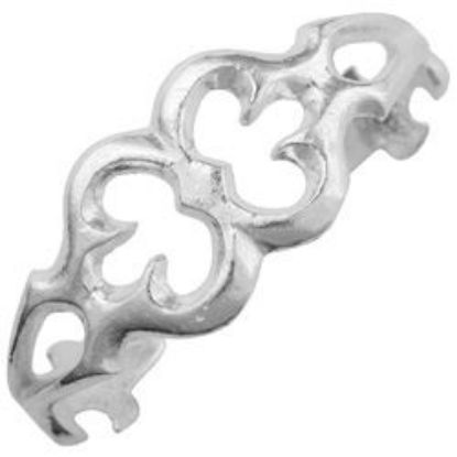 Picture of Sterling Silver "Arlene" Sandcast Bracelet, 7/8" Width, 5-3/8" Length.