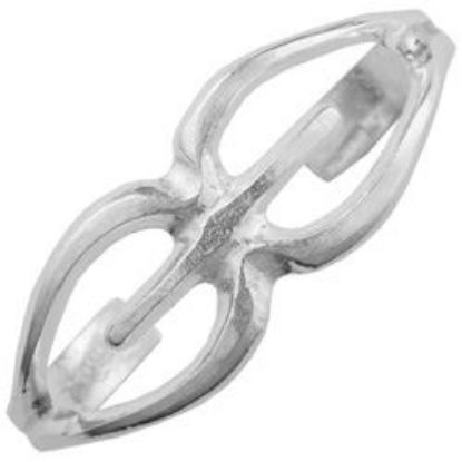 Picture of Sterling Silver "Pauline" Sandcast Bracelet, 7/8" Width, 5-3/8" Length.