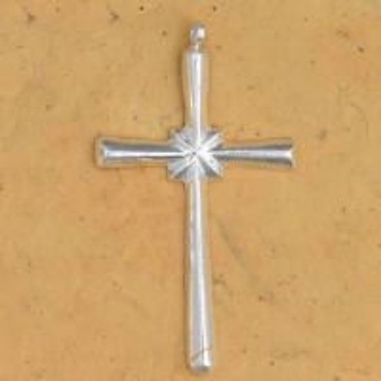 Picture of Sterling Silver Sand Cast Cross #2