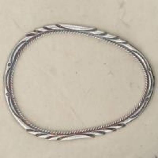 Picture of Sterling Silver Machine Cast Taper Oval Bolo Border, 1-3/8" x 2-3/8"