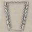 Picture of Sterling Silver Machine Cast Twist Stamped Watch Tip Border, 1" x 1-1/4"