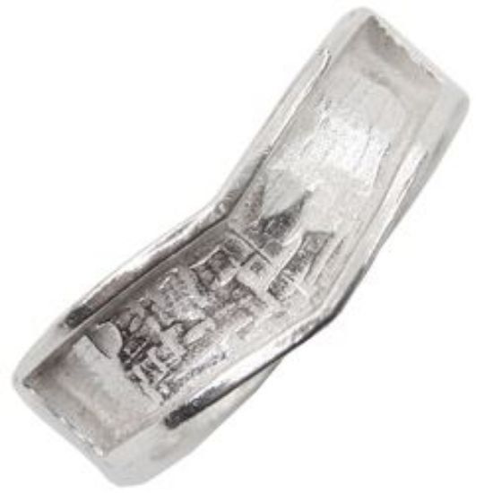 Picture of Sterling Silver Machine Cast #4 "V" Shaped Ring, Size: 8, 4.5mm wide Inlay area