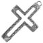 Picture of Sterling Silver Machine Cast Cutout Stamped Loop Cross